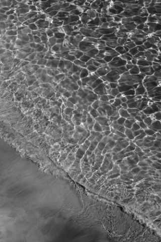 Where Sand And Water Meet  Black & White Edition