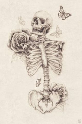 Skeleton And Roses