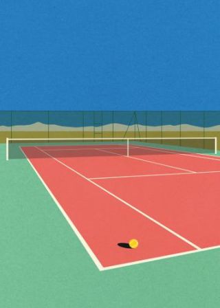 Tennis Court In The Desert
