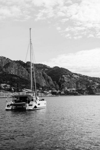 Cote d'azur in black and white