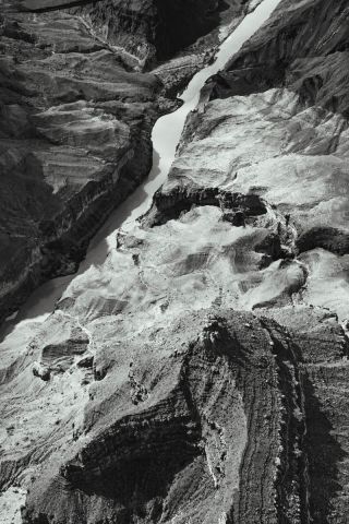Abstract Grand Canyon Landscape Bw