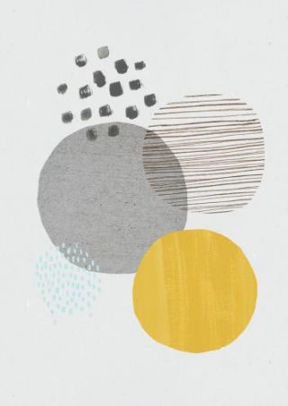 Abstract Mustard And Grey