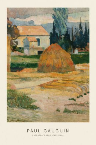 A Landscape Near Arles (SE) - Paul Gauguin