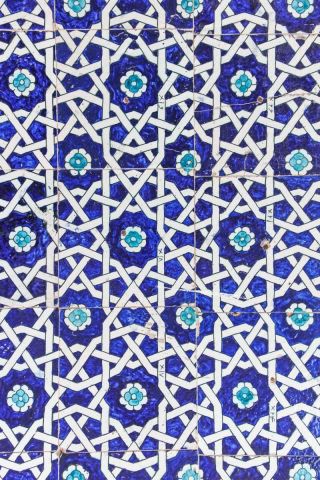 Blue tiles on the silk road