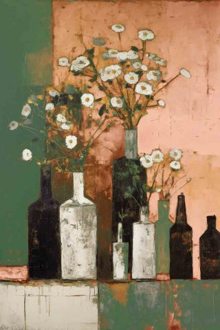 Bottles And Flowers No 1