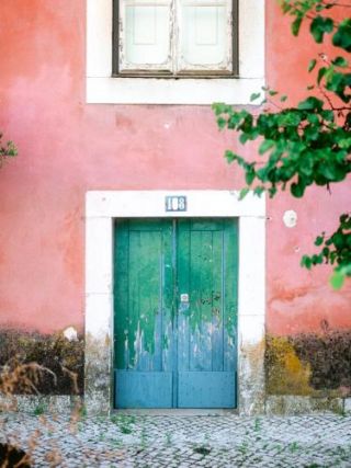 Colorful Door In Lisbon Portugal