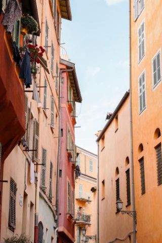 Colorful Street Architecture In Nice