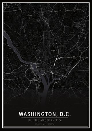 DC Map (Black and White)