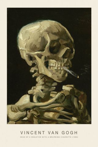 Head Of A Skeleton With A Burning Cigarette (SE) - Vincent Van Gogh