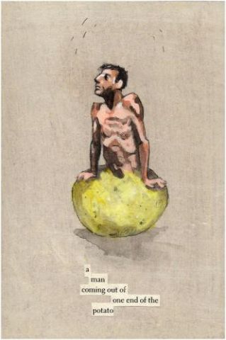 Man Coming Out Of A Potato