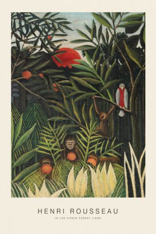 In The Virgin Forest (SE) - Henri Rousseau