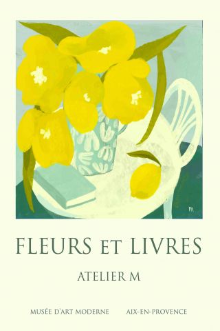 Fleurs et livres exhibition poster