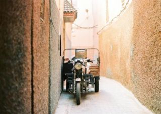 Vintige retro scooter Marrakech