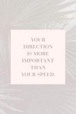 Motivational Quotes - Direction Over Speed