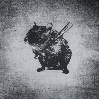Angry Street Art Mouse / Hamster (Baseball Edit)