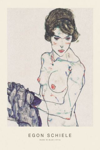 Nude In Blue (1914)  Egon Schiele