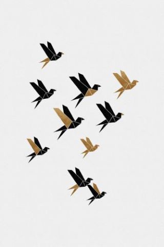 Origami Birds Collage Ii
