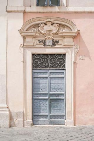 Pastel Color Door In Rome