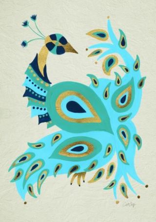 Peacock – Turquoise & Gold