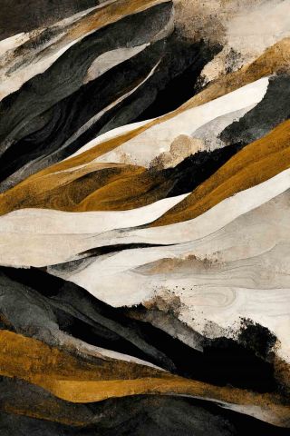 Rough Black And Ochre Mountains