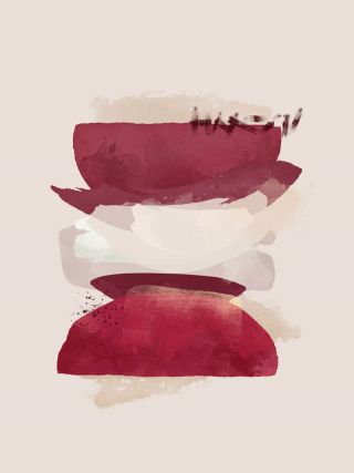 Ruby Abstract Brush 1