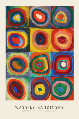 Squares With Concentric Circles (SE) - Wassily Kandinsky
