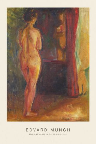Standing Naked In The Mirror (SE) - Edvard Munch