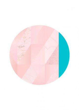 Pink Marble Circle Ii