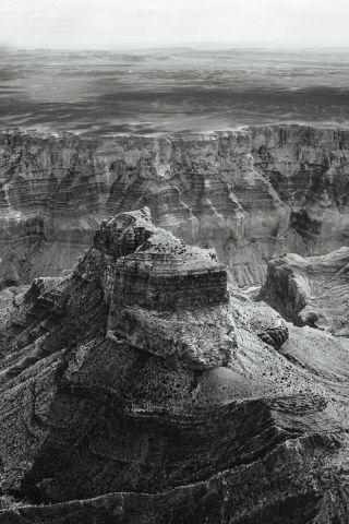 The Landscape Of Grand Canyon Bw