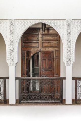 Vintage Wooden Door In Marrakech