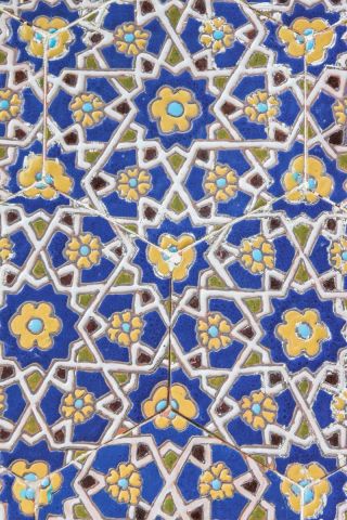 Yellow and blue tiles