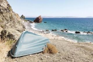 Boat On Mediterranean Beach